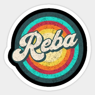 raba art/ name in rainbow circle Sticker